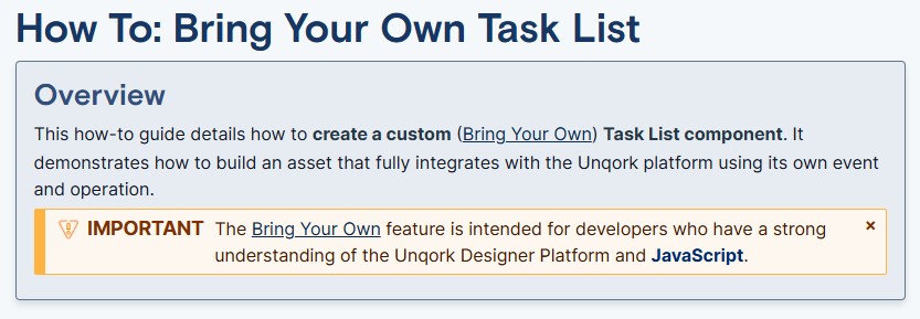 How To: Bring Your Own Task List